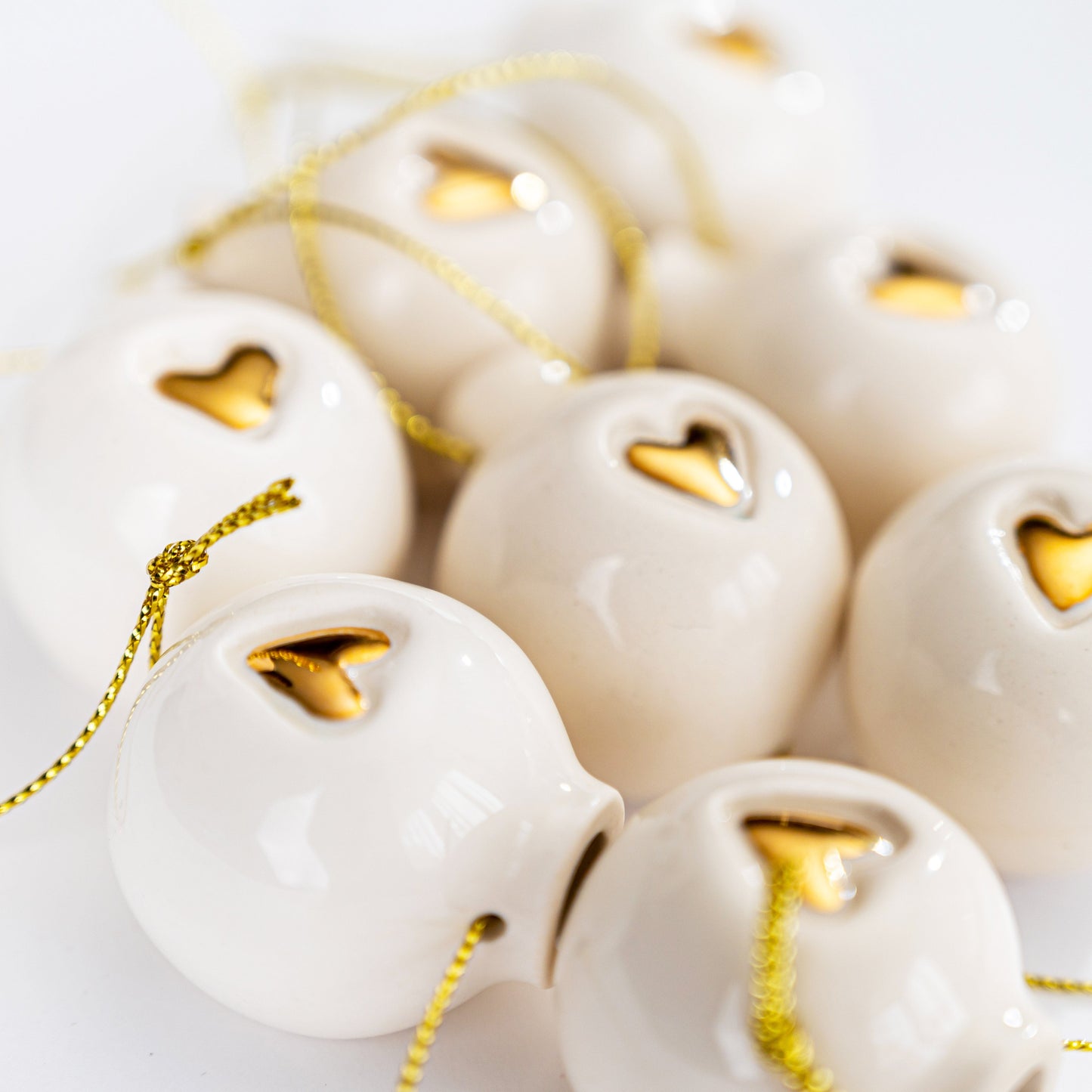 Porcelain Set Of 2 Christmas Tree Ornaments - ZLATNAporcelain