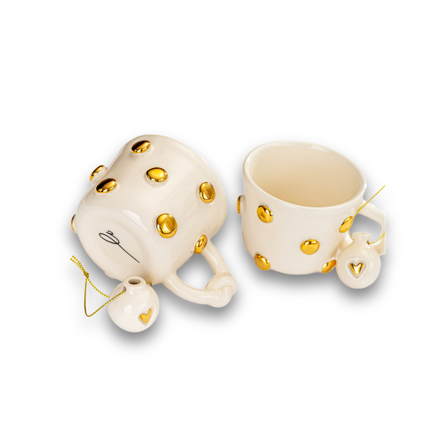 Porcelain Four Pieces Gift Set WHITE & GOLD - ZLATNAporcelain