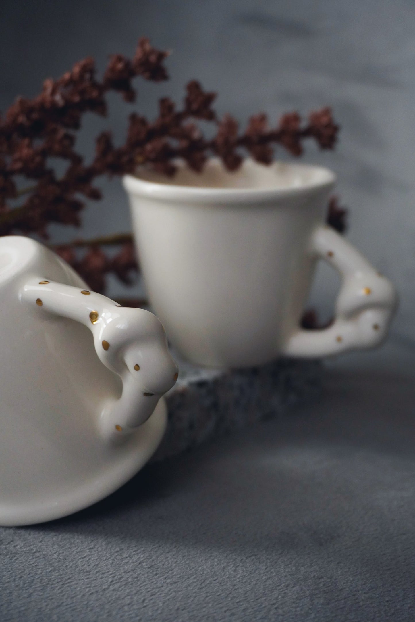 Porcelain Espresso Cups Set KNOT - ZLATNAporcelain