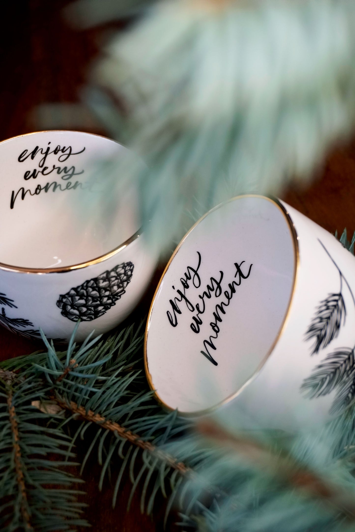 Porcelain Coffee Cup FOREST - ZLATNAporcelain