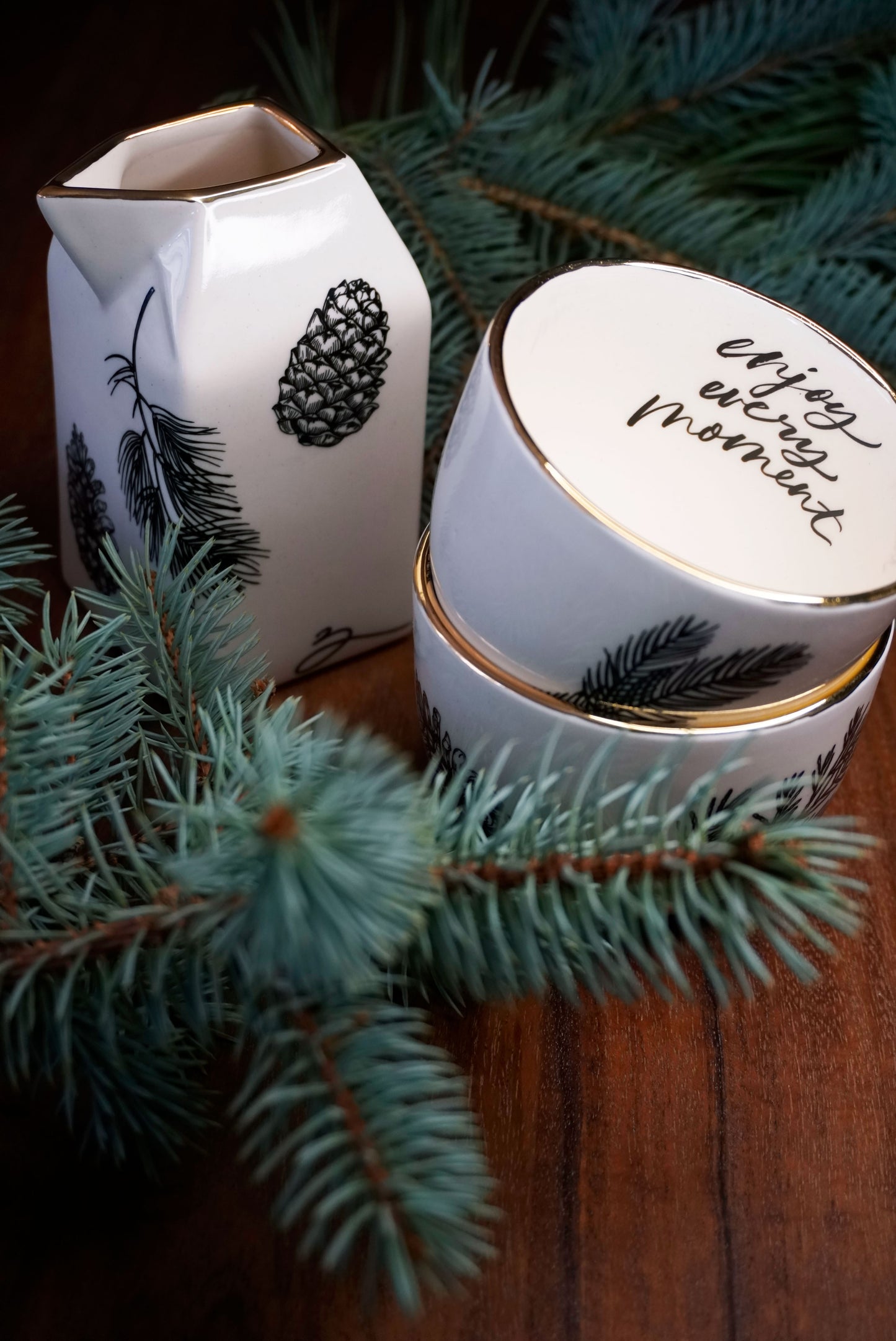 Porcelain Coffee Cup FOREST - ZLATNAporcelain