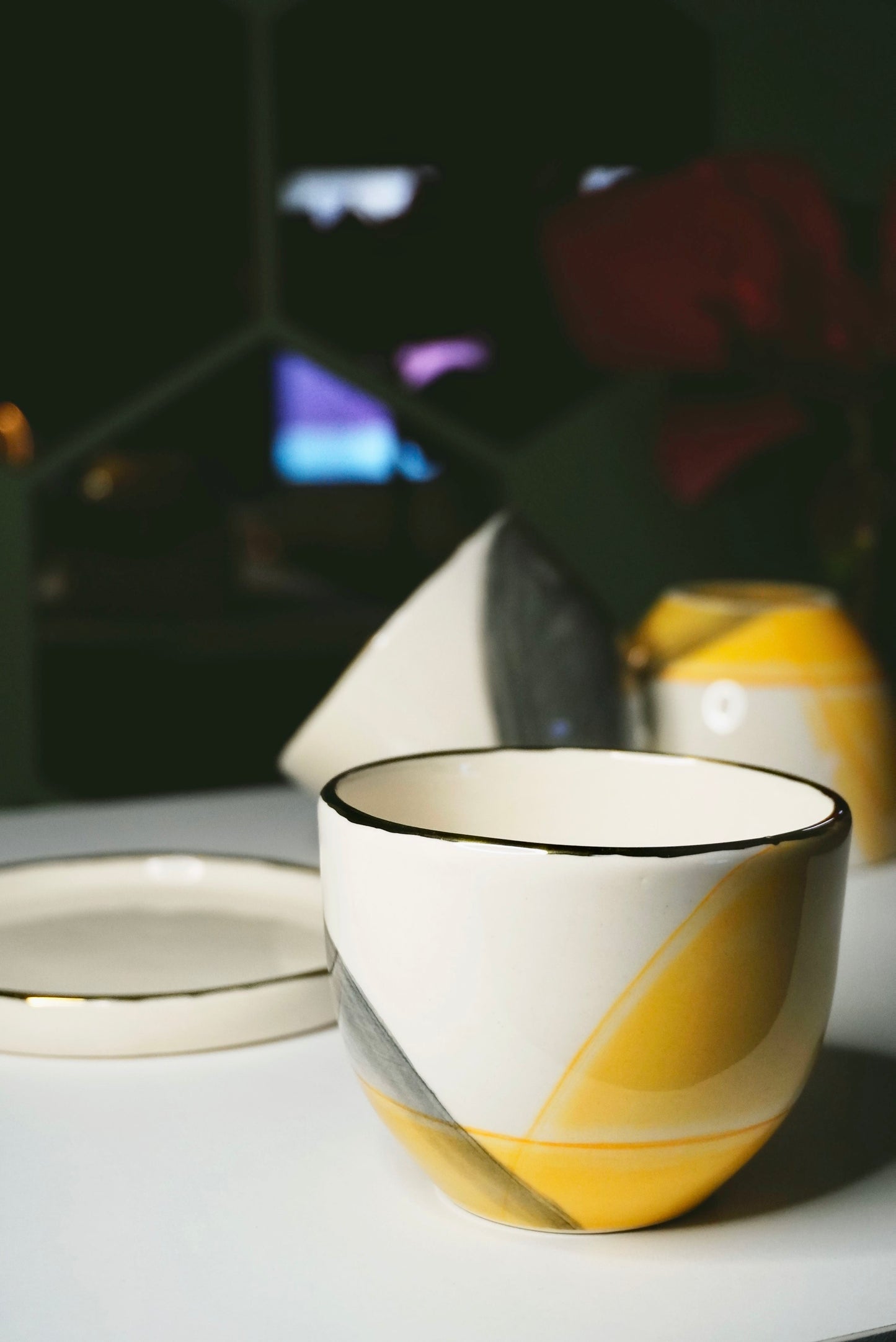 Porcelain Mug Watercolour & Gold - ZLATNAporcelain