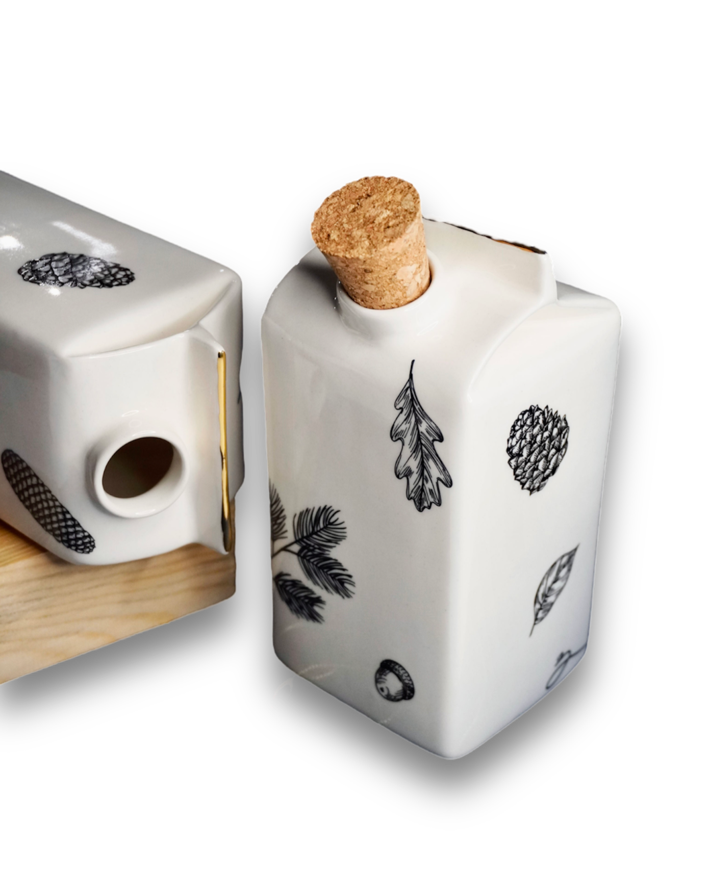 Porcelain Milk Jug/Vase FOREST - ZLATNAporcelain