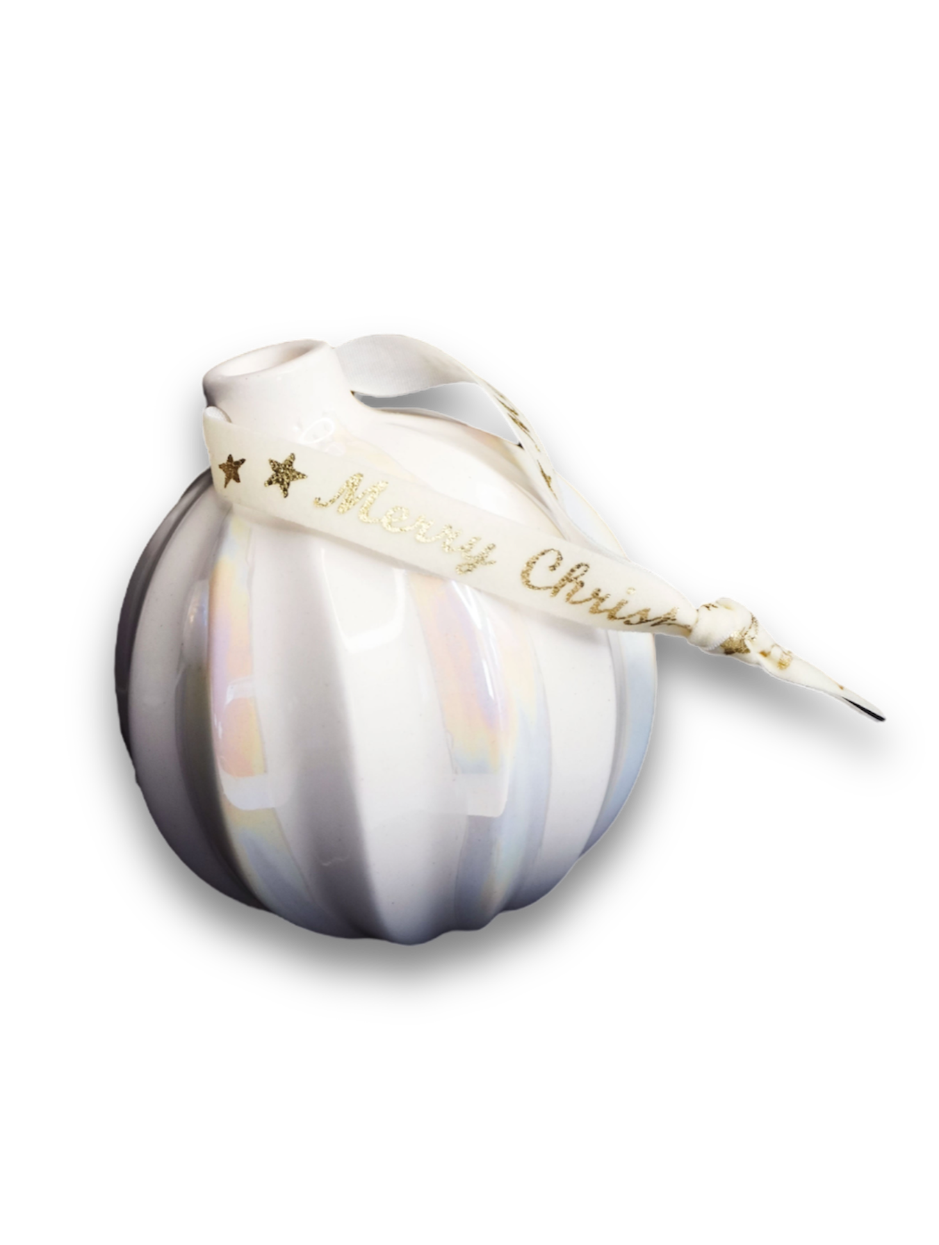 Porcelain Christmas Tree Ornament PEARL - ZLATNAporcelain