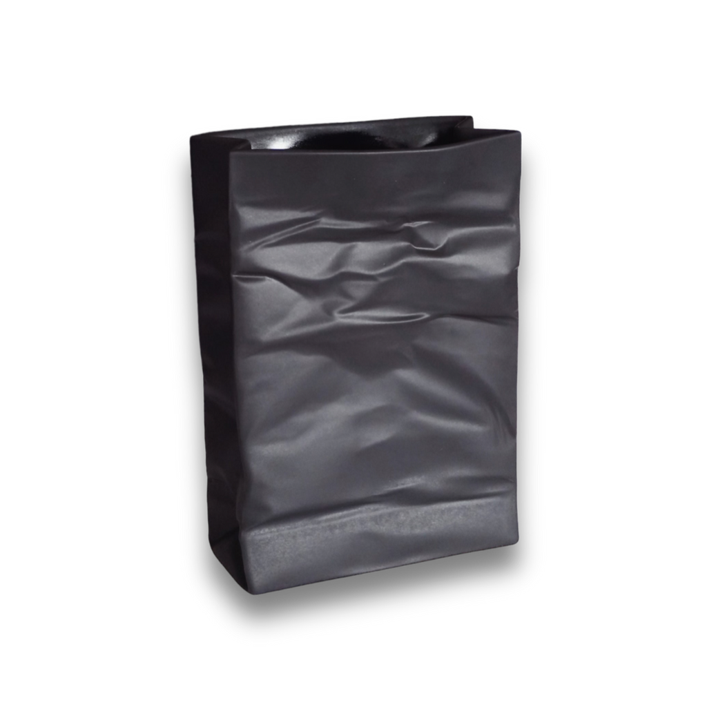 Porcelain Vase Bag Black Matte #2 - ZLATNAporcelain