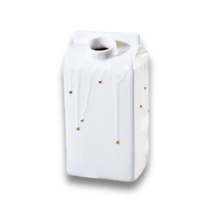 Open image in slideshow, Porcelain Golden Drops Small Milk Jug/Vase - ZLATNAporcelain
