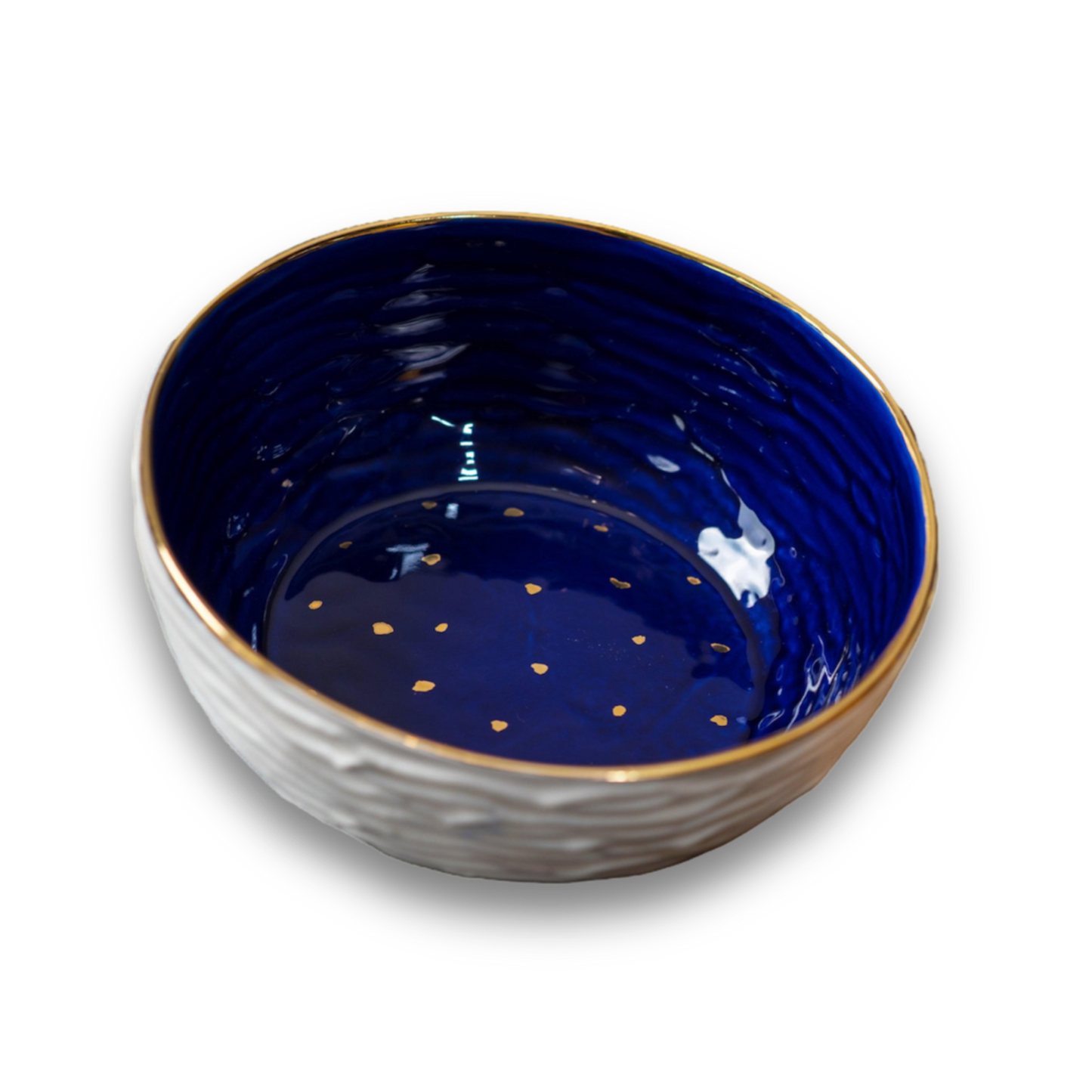 Porcelain Bowl Cobalt Blue & Gold - ZLATNAporcelain