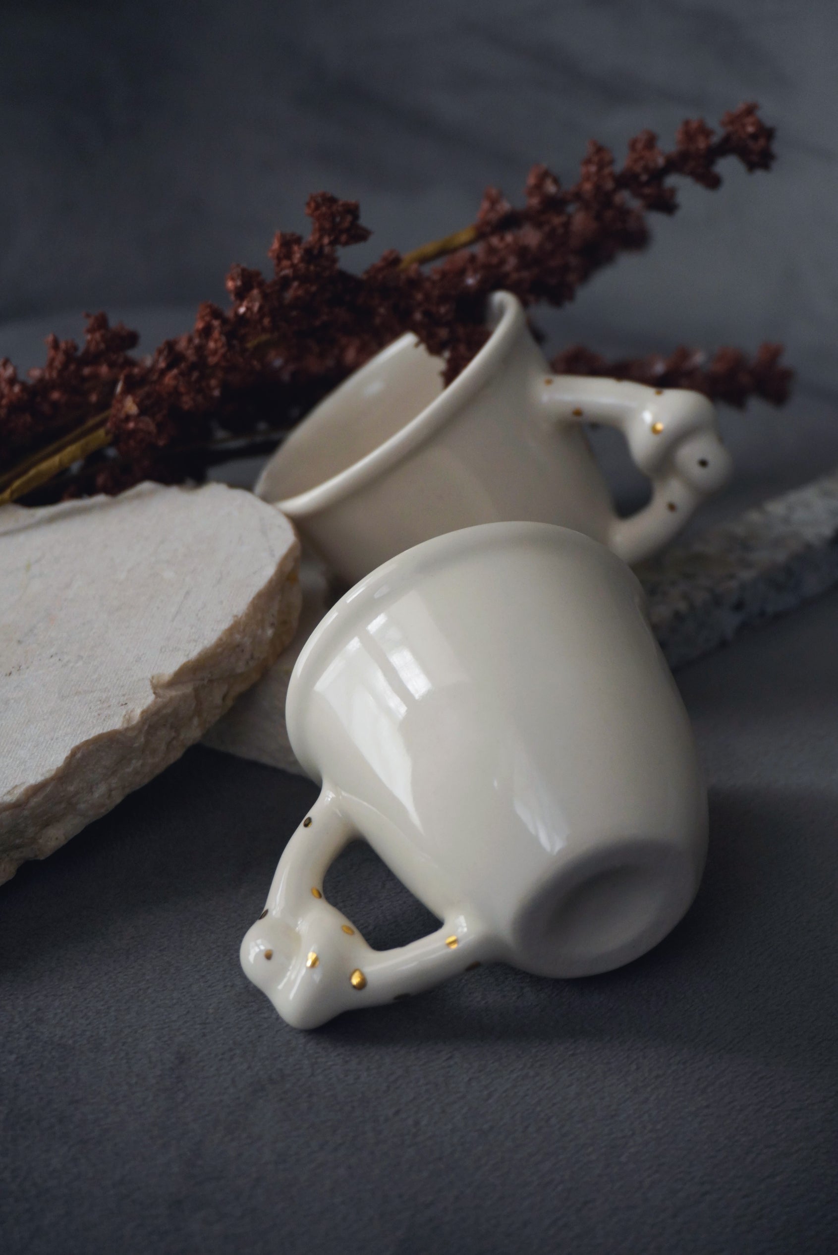 Porcelain Espresso Cups Set KNOT - ZLATNAporcelain