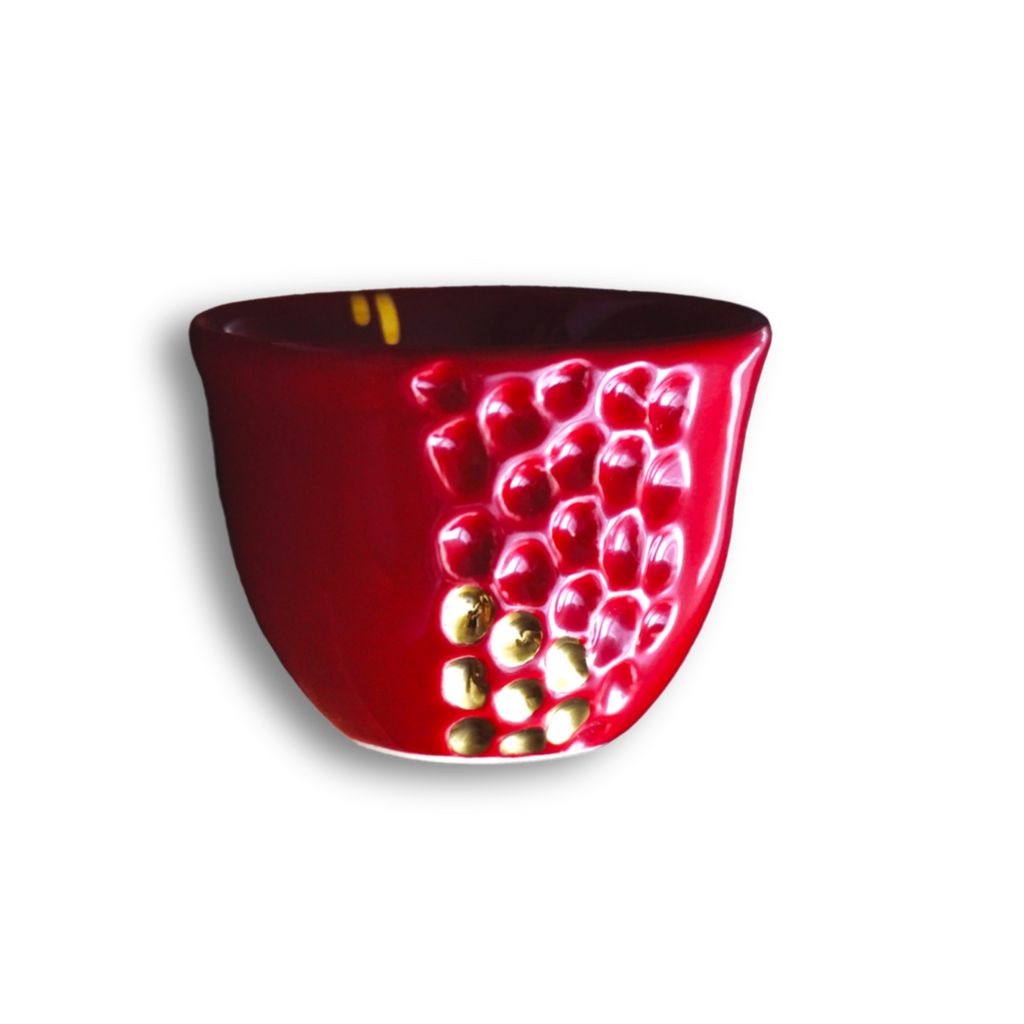 Porcelain cup AMALINA /red/ - ZLATNAporcelain