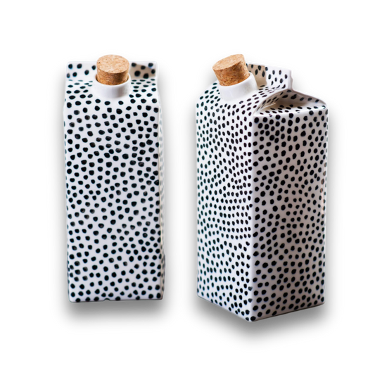 Porcelain Polka Dots Big Milk Jug/Vase - ZLATNAporcelain