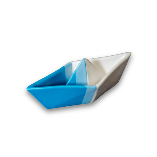 Porcelain ombre origami boat - ZLATNAporcelain