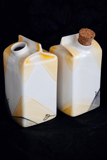 Porcelain Small Milk Jug Watercolour & Gold - ZLATNAporcelain