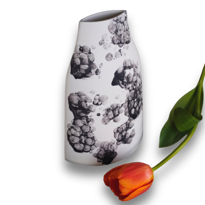 Porcelain Vase White & Bubbles - ZLATNAporcelain