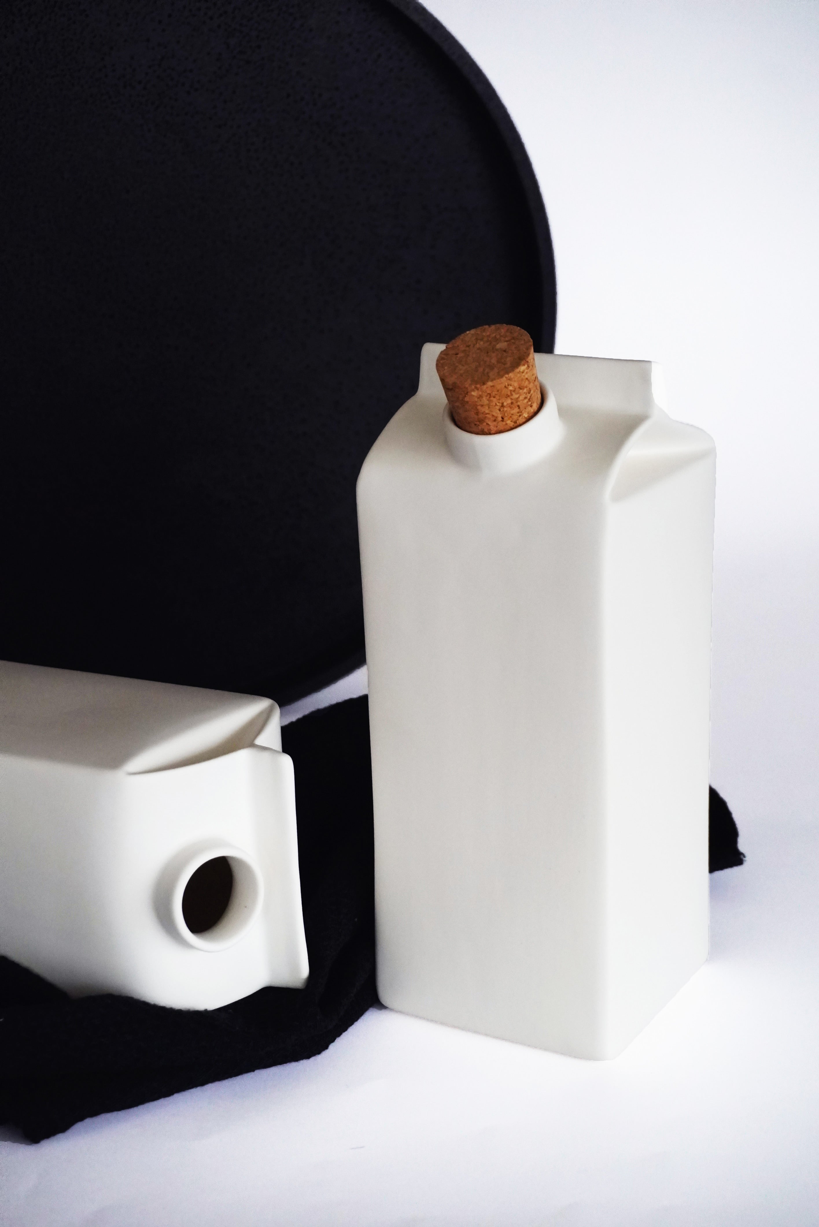 Porcelain Big Milk Jug/Vase WHITE MATTE - ZLATNAporcelain