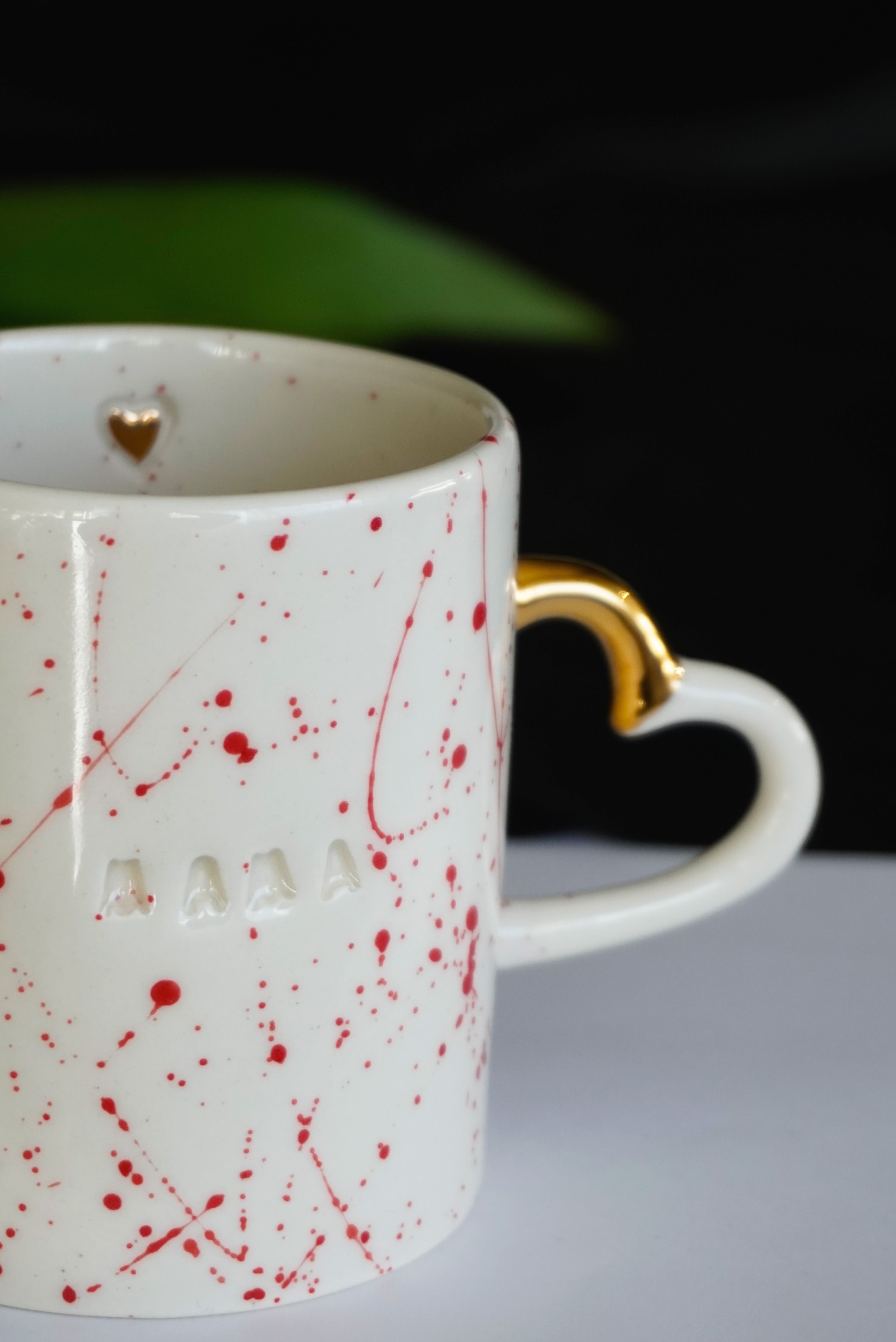 Porcelain cappuccino mug MAMA - ZLATNAporcelain