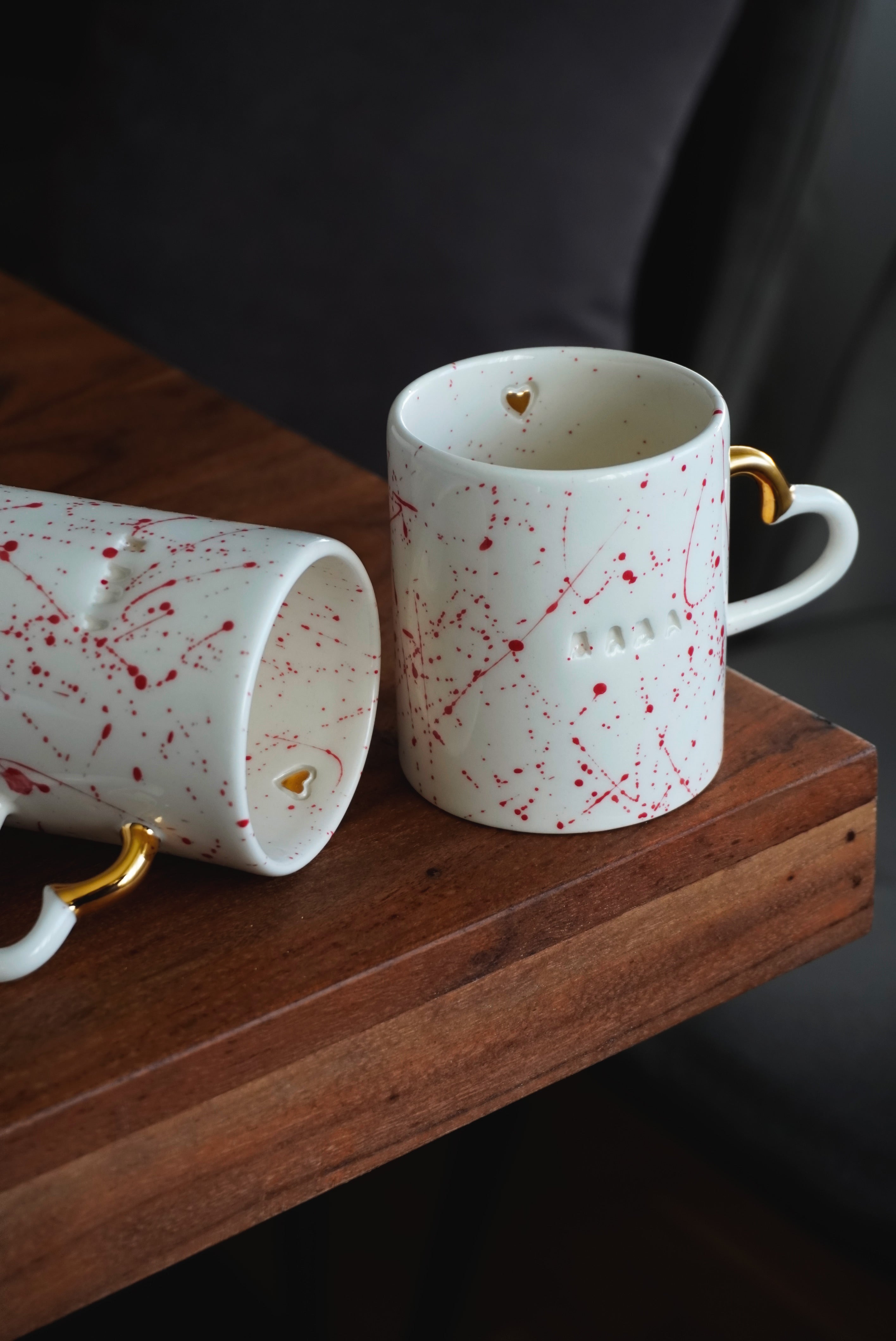 Porcelain cappuccino mug MAMA - ZLATNAporcelain