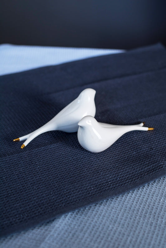 Porcelain swallow white & gold - ZLATNAporcelain