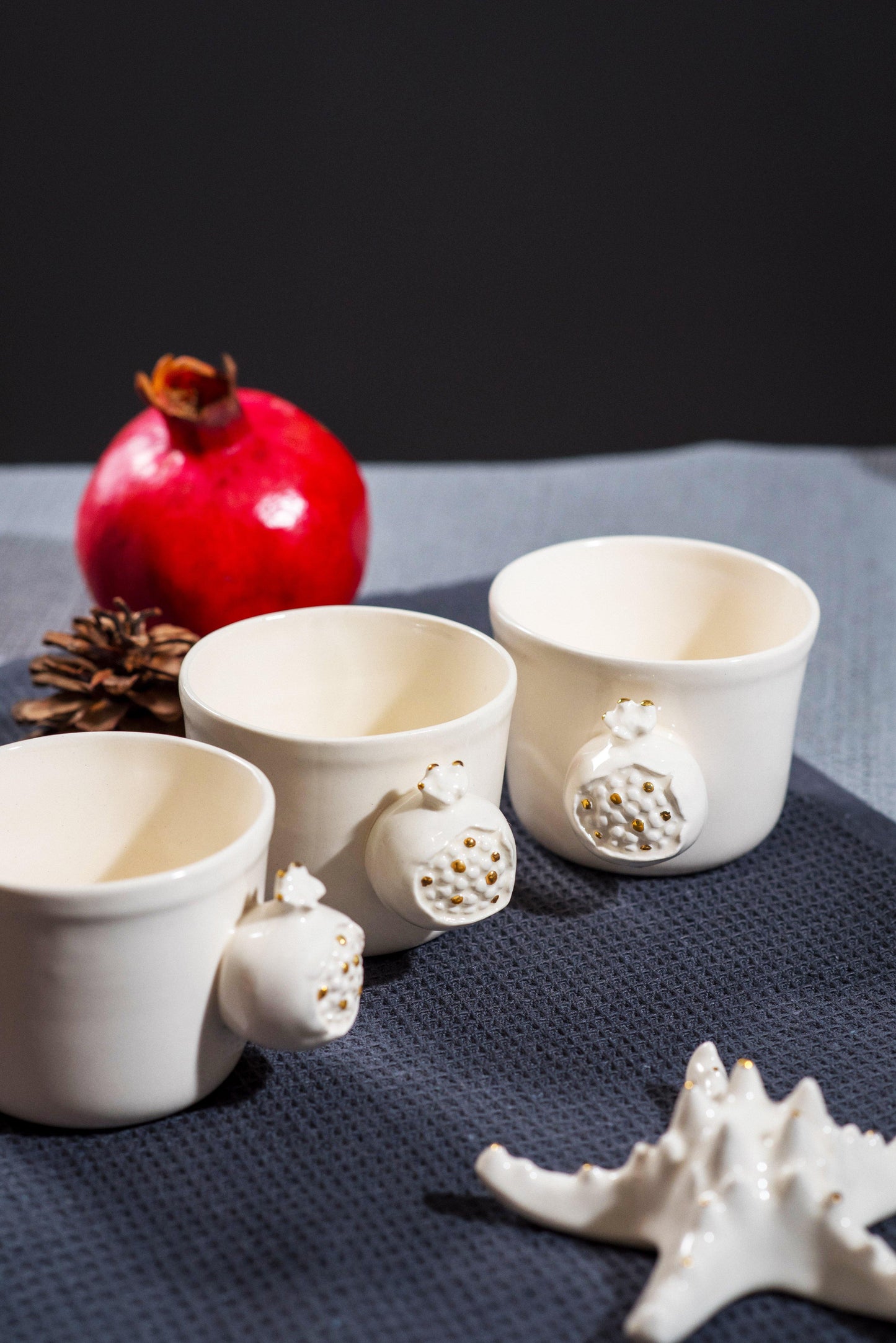 Porcelain modern cup white & gold - ZLATNAporcelain