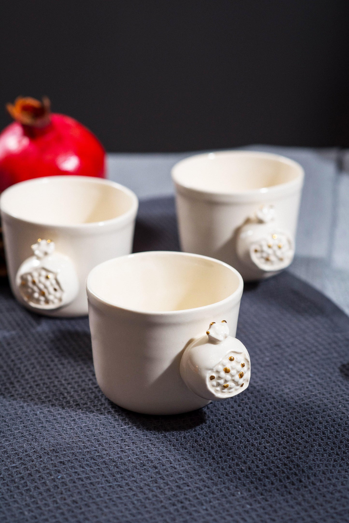 Porcelain modern cup white & gold - ZLATNAporcelain