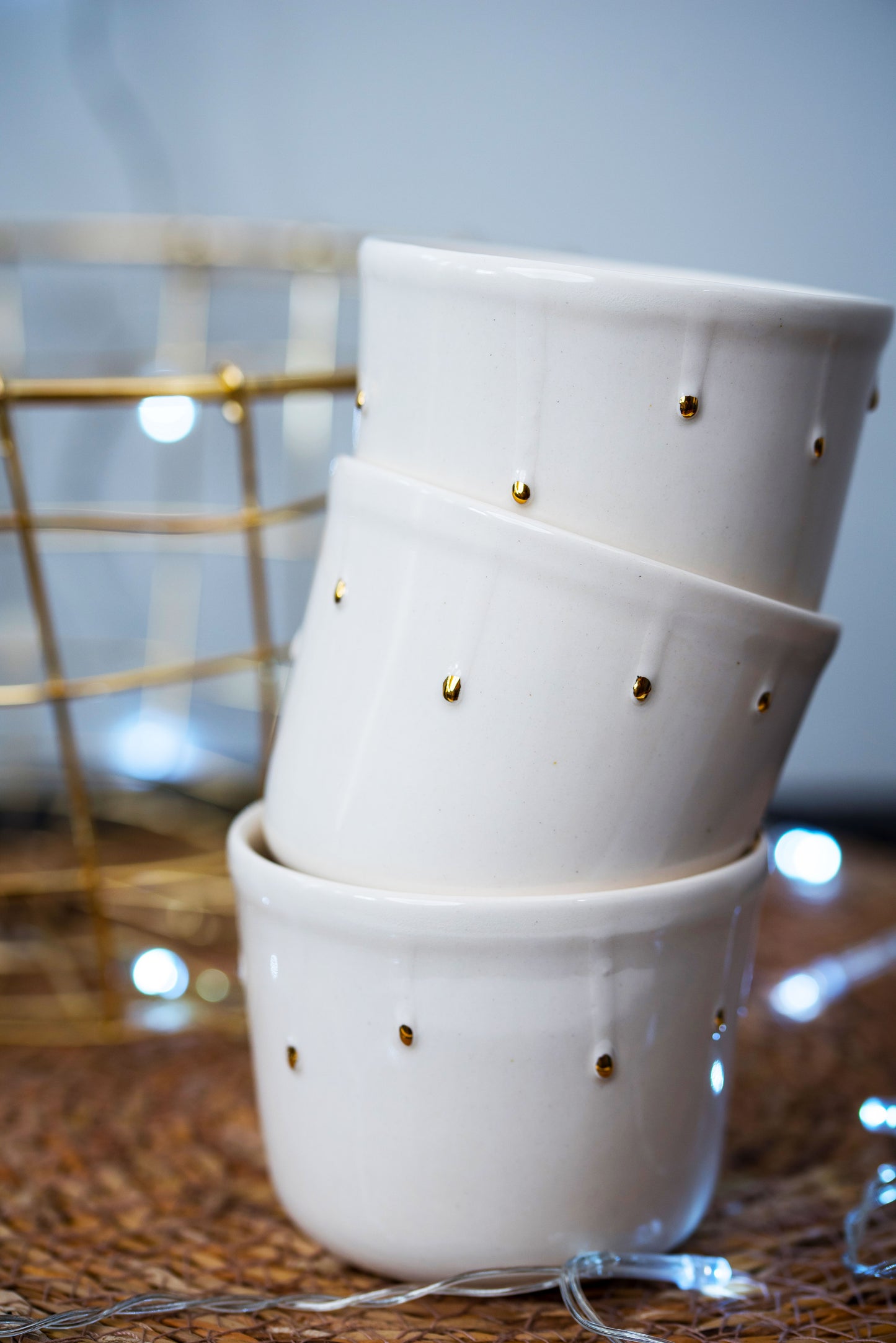 Luxury porcelain cup - Golden drops - ZLATNAporcelain