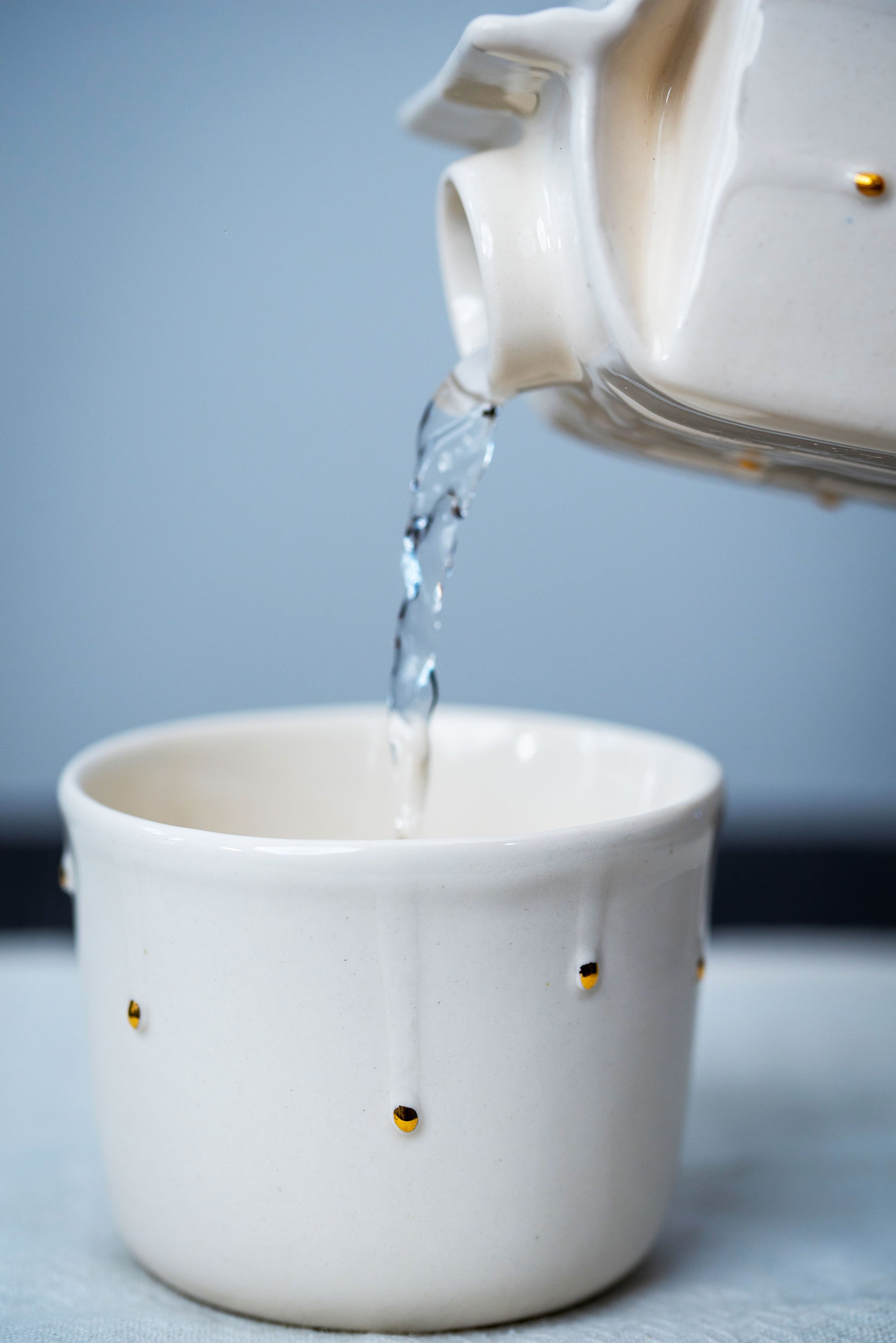 Luxury porcelain cup - Golden drops - ZLATNAporcelain