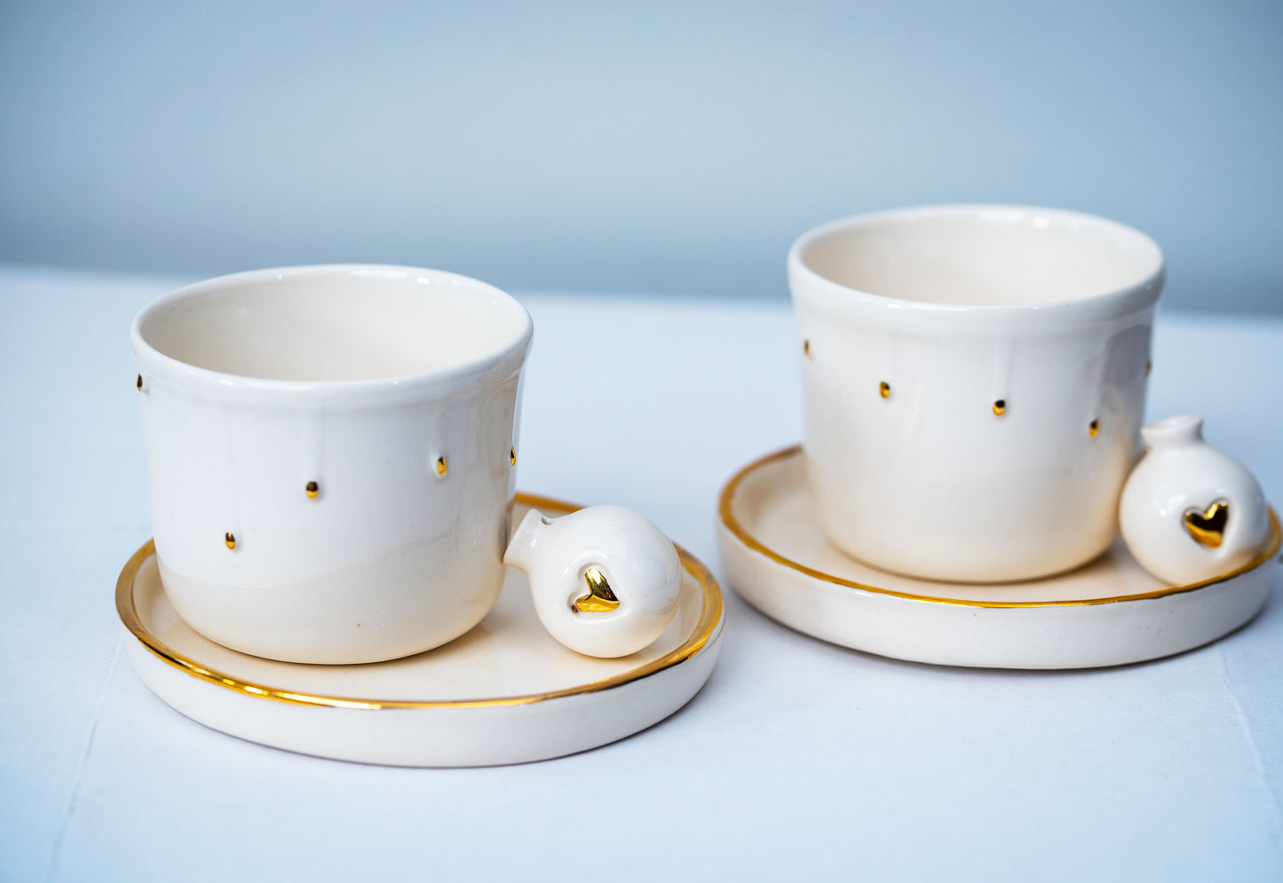 Luxury porcelain cup - Golden drops - ZLATNAporcelain