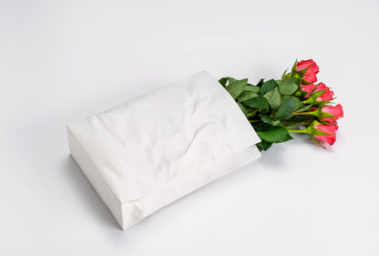 Porcelain vase BAG - white matte #1 - ZLATNAporcelain