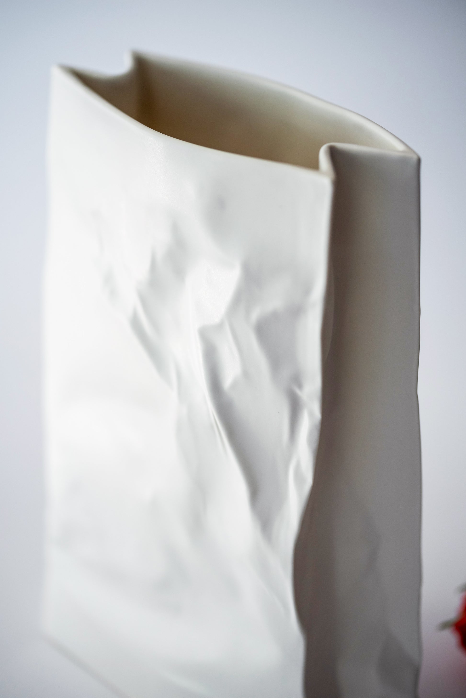 Porcelain vase BAG - white matte #1 - ZLATNAporcelain