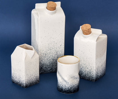 Porcelain milk jug/vase GALAXY OMBRE - ZLATNAporcelain