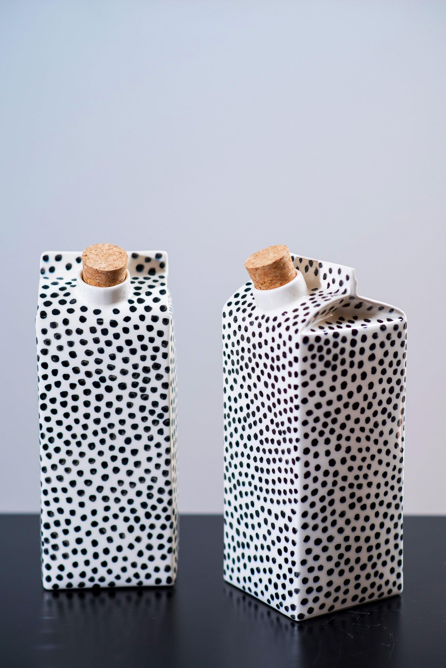 Black dotted milk jug - Limited Edition - ZLATNAporcelain