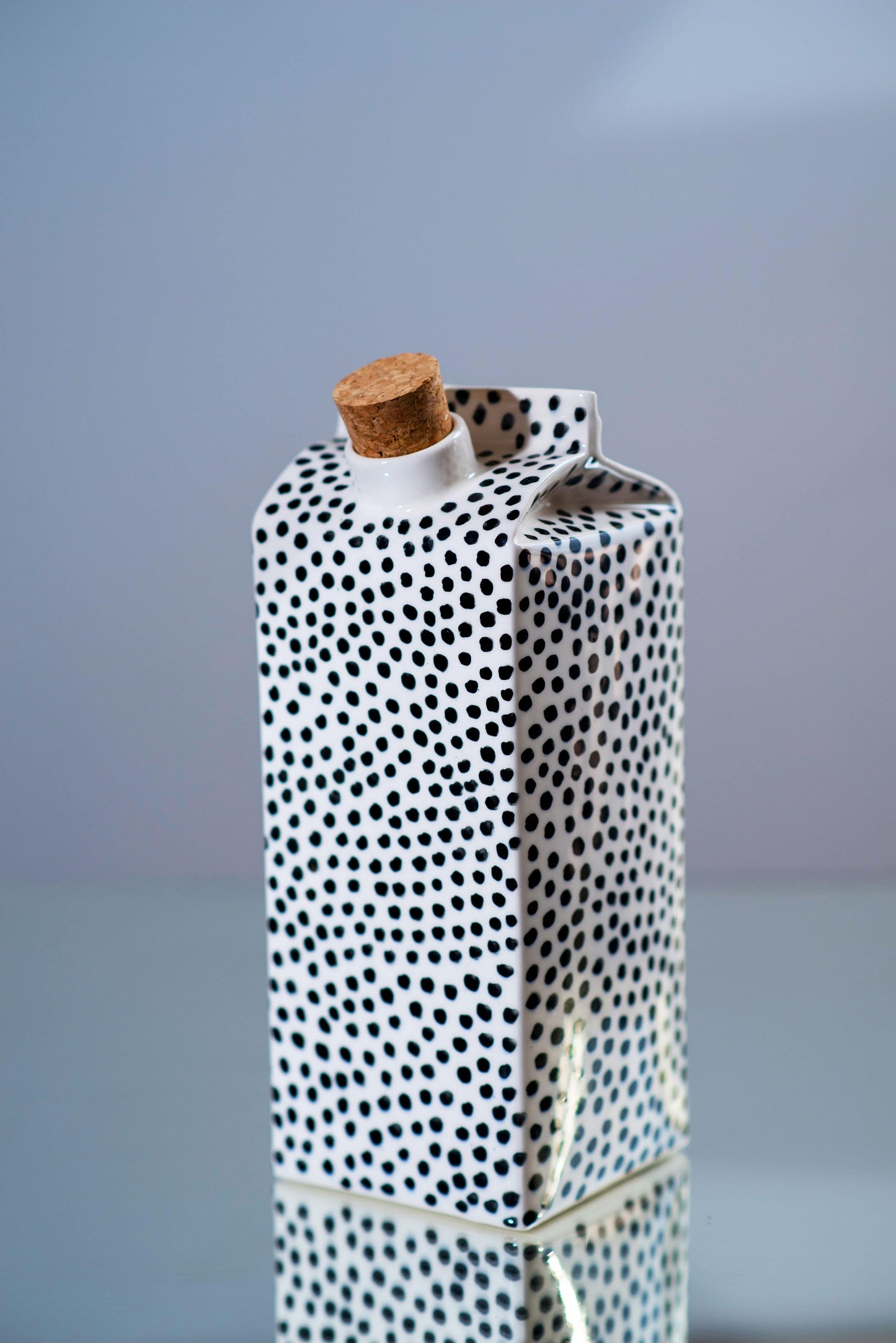 Black dotted milk jug - Limited Edition - ZLATNAporcelain