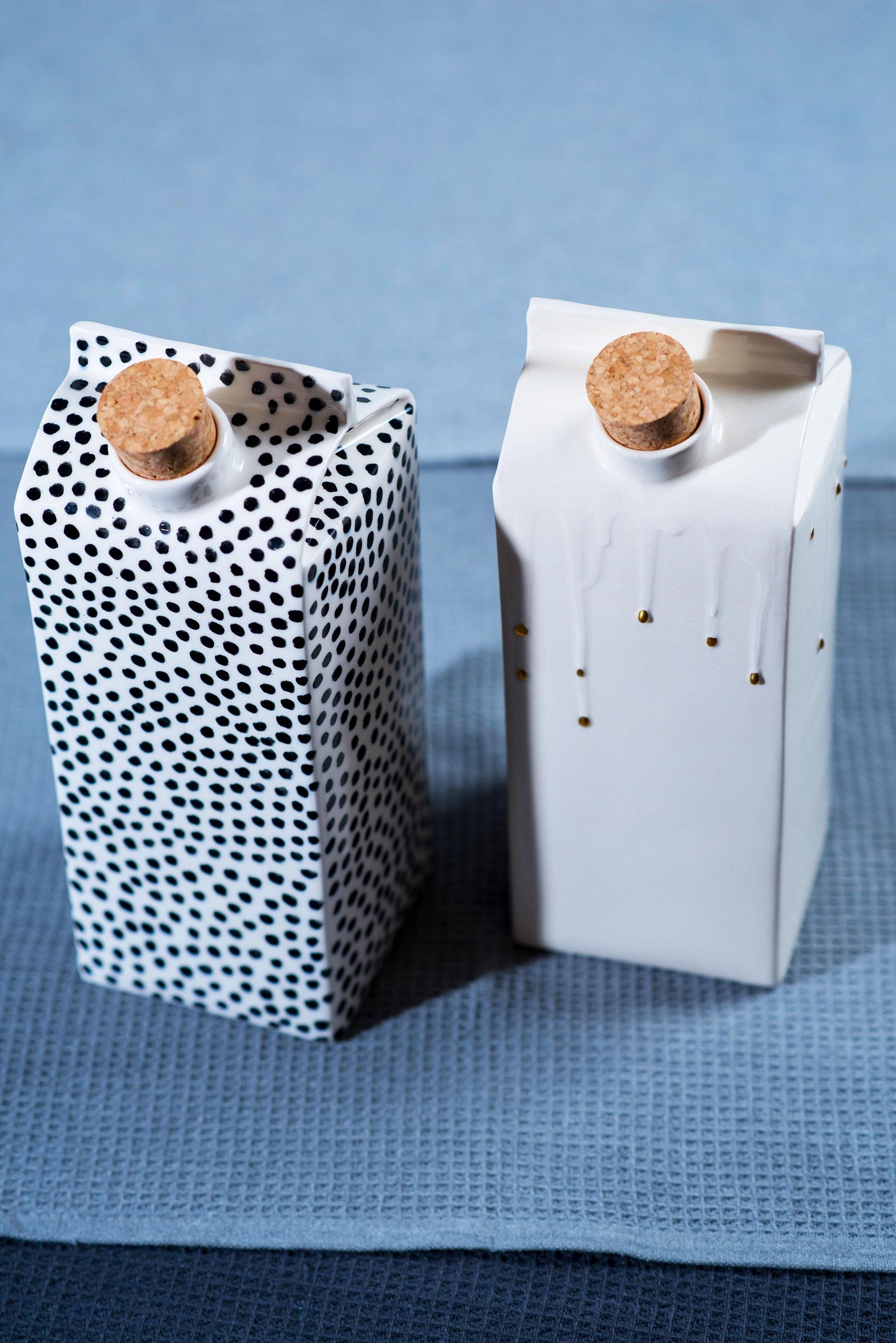 Black dotted milk jug - Limited Edition - ZLATNAporcelain