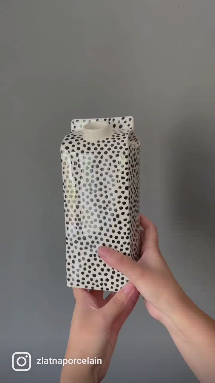 Porcelain Small Polka Dots Milk Jug/Vase